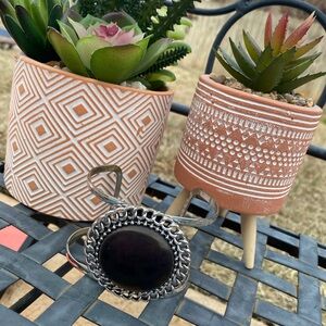 Silver and Black Stone Paparazzi Bracelet